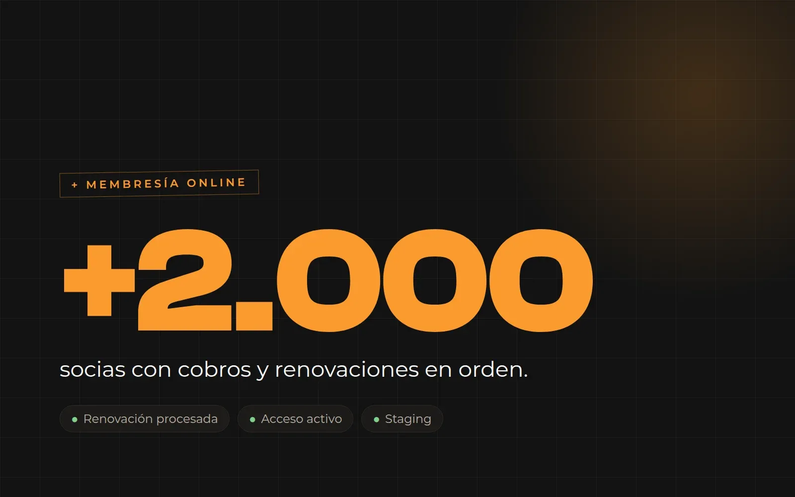 Membresía online / Plataforma de entrenamiento